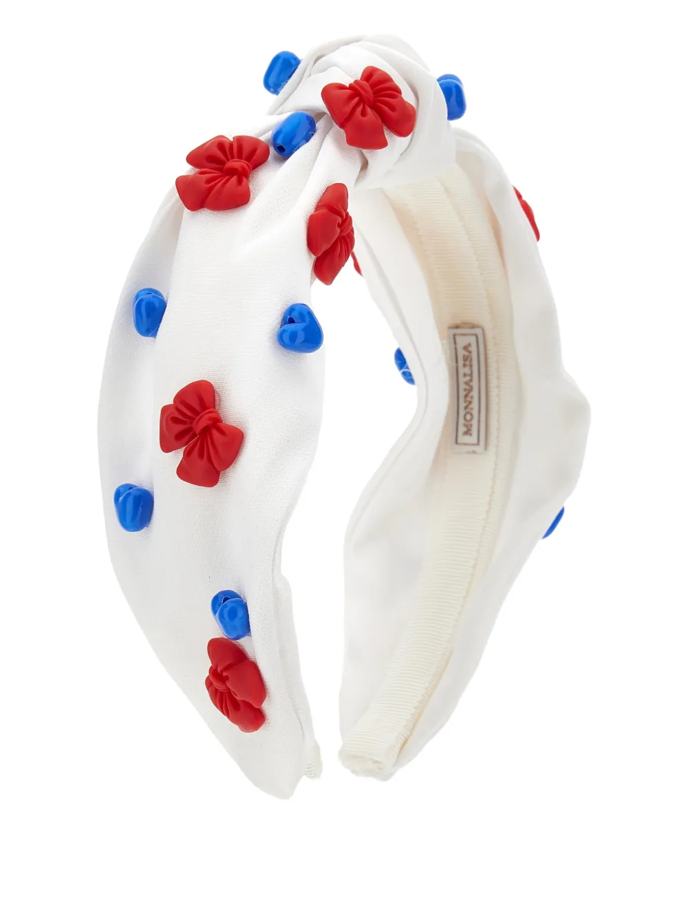 Monnalisa Haarband met strikdetails Wit