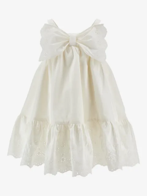 Monnalisa bow-broderie dress