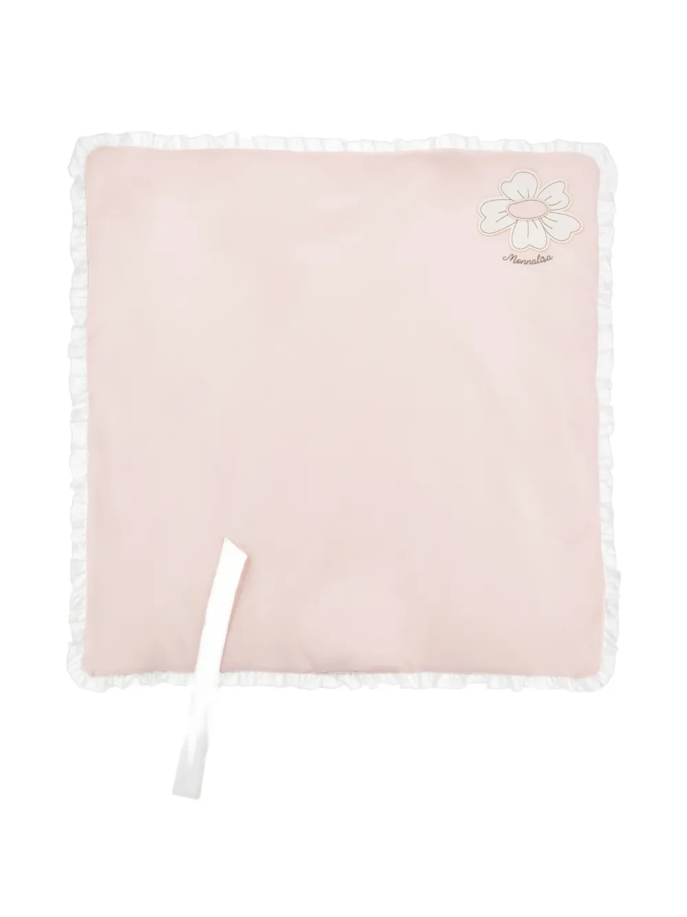  Monnalisa Flower-patch Ruffled Blanket - Pink 