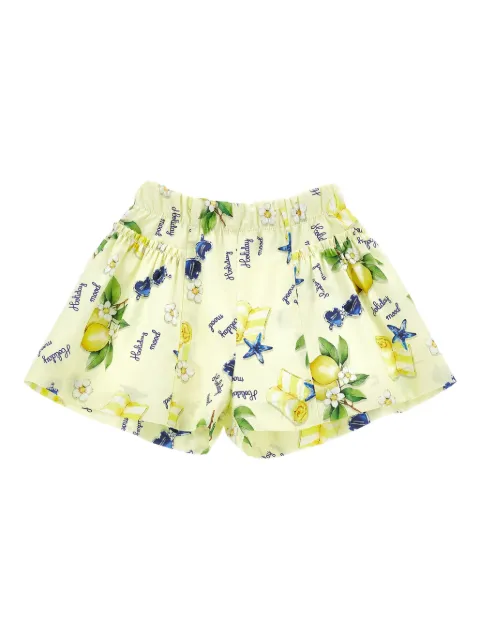 Monnalisa Holiday Mood printed shorts
