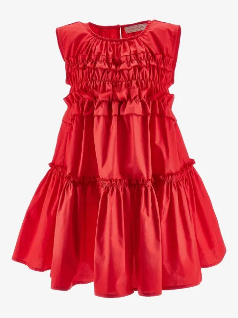 Monnalisa sleeveless ruffled tiered dress