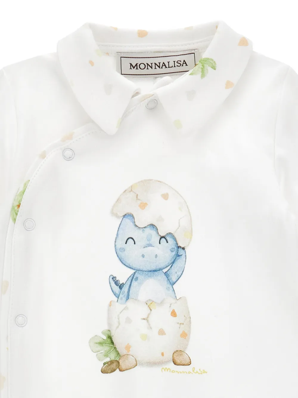 Monnalisa Babypakje met dinosaurusprint Wit