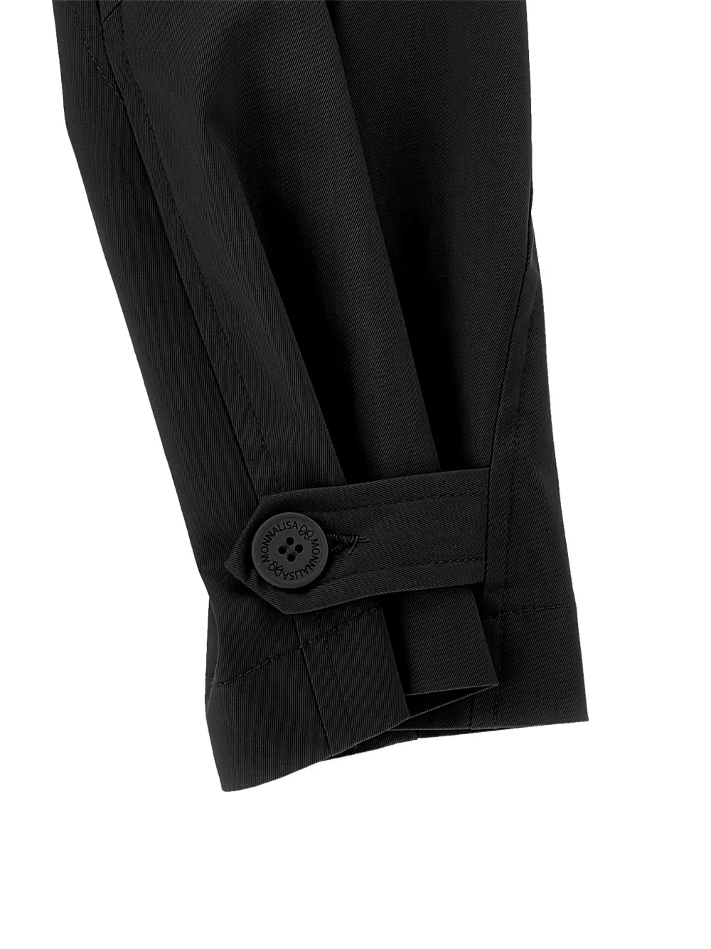  Monnalisa Button Pleated Trousers - Black 