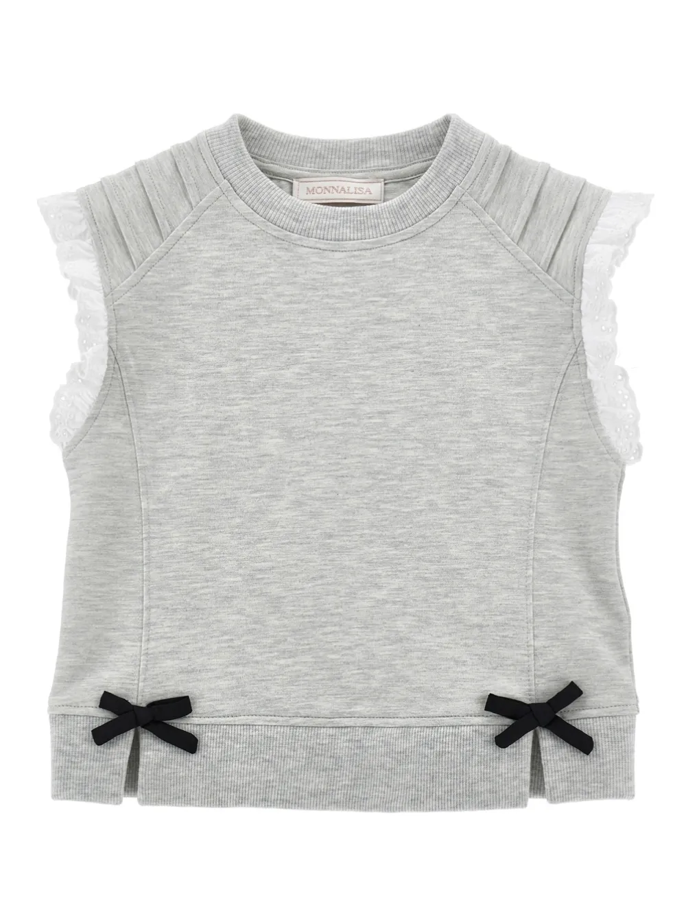 Monnalisa Top con fiocco - Grigio