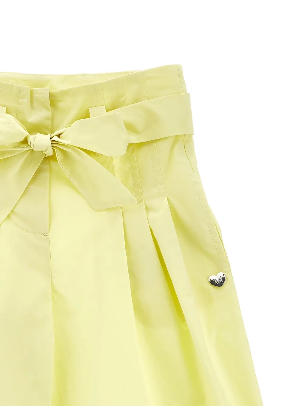  Monnalisa Bow Pleated Trousers - Yellow 