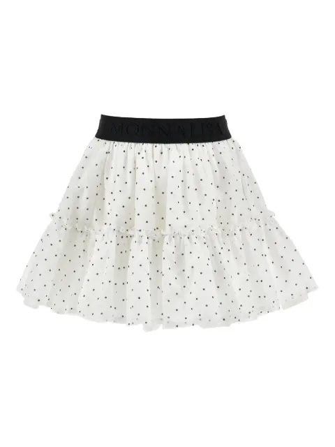 Monnalisa polka-dot ruffled skirt
