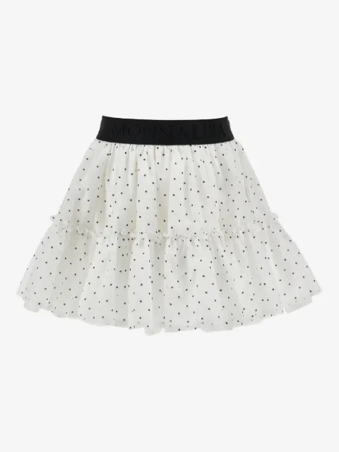 Monnalisa polka-dot ruffled skirt