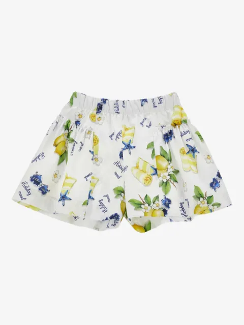 Monnalisa Holiday Mood printed shorts