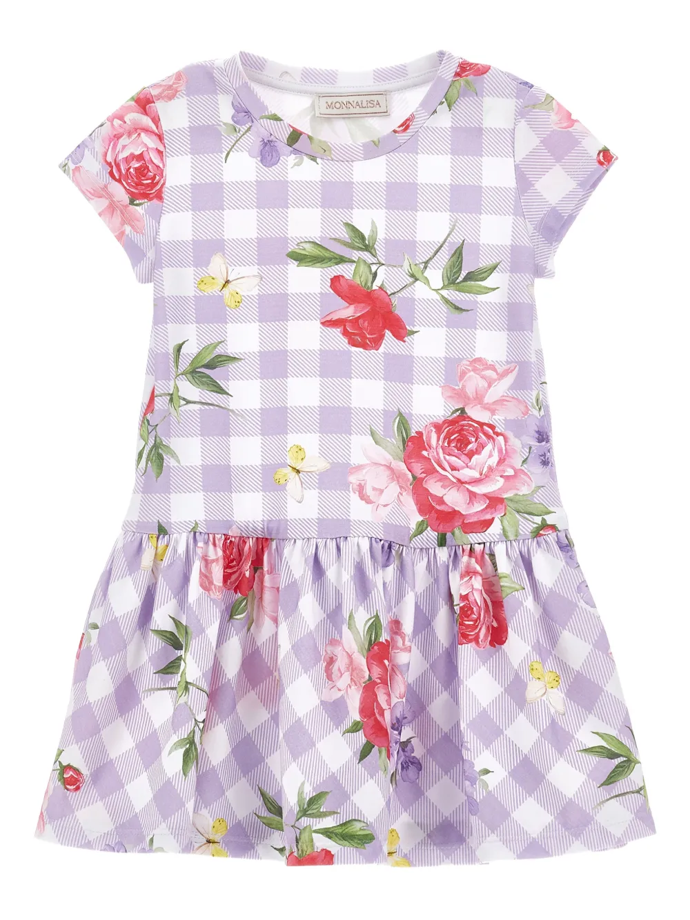 Monnalisa Abito a quadretti - Bianco