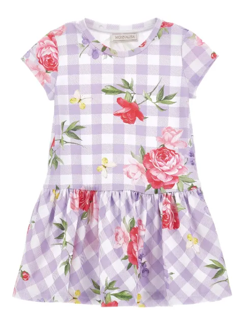 Monnalisa vestido con motivo de cuadros gingham