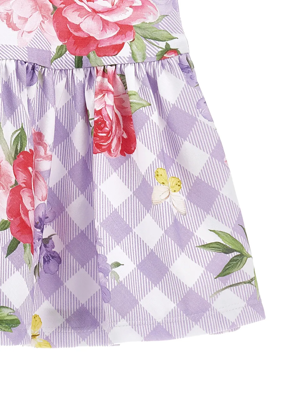 Monnalisa Jurk met gingham ruit Wit