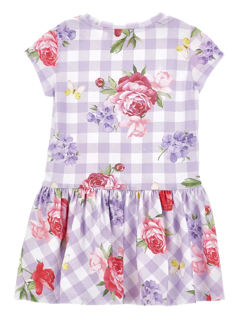 Monnalisa Jurk met gingham ruit Wit