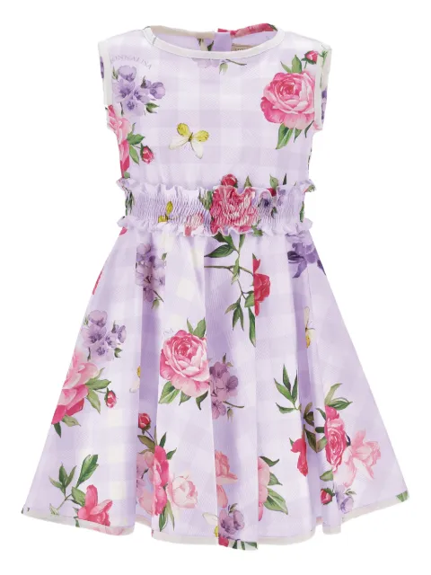 Monnalisa Ärmelloses Kleid mit Blumen-Print