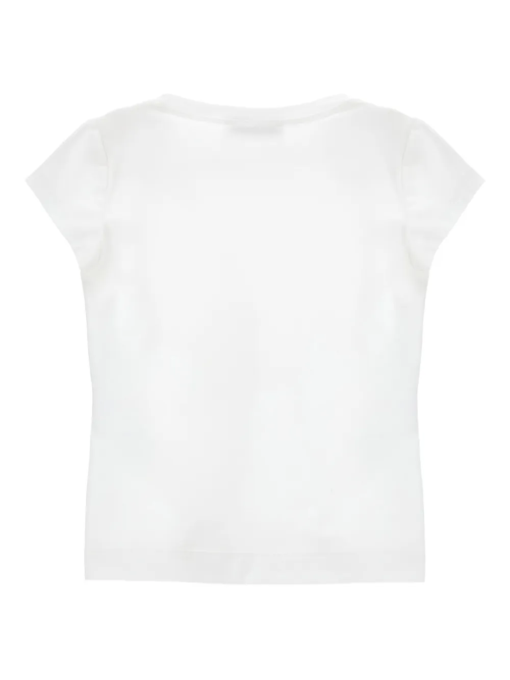 Monnalisa T-shirt met bloemenprint Wit