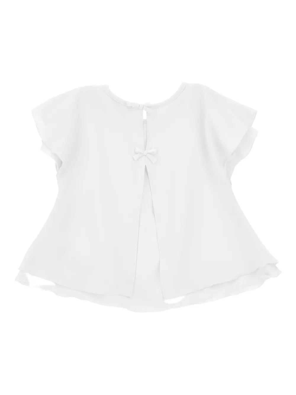 Monnalisa Gelaagde top met strik Wit