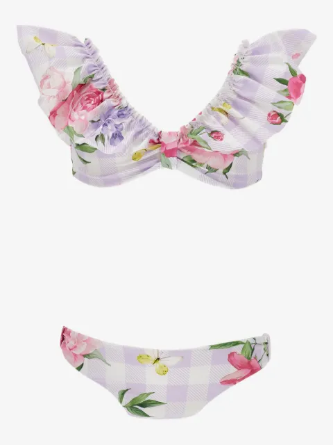 Monnalisa ruffled floral bikini