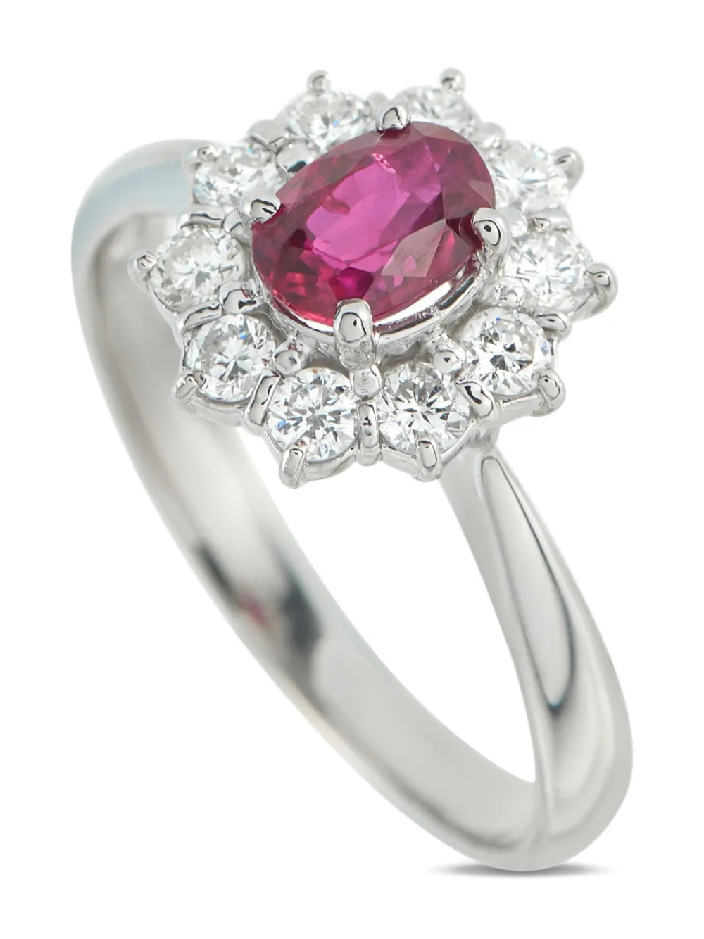 LB Exclusive platinum diamond and ruby ring - シルバートーン LB Exclusive platinum diamond and ruby ring - シルバートーン