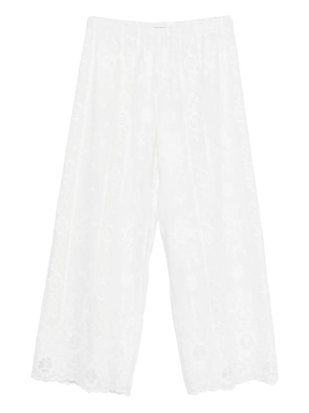 Wales Bonner Pantaloni Willow all-over - Bianco