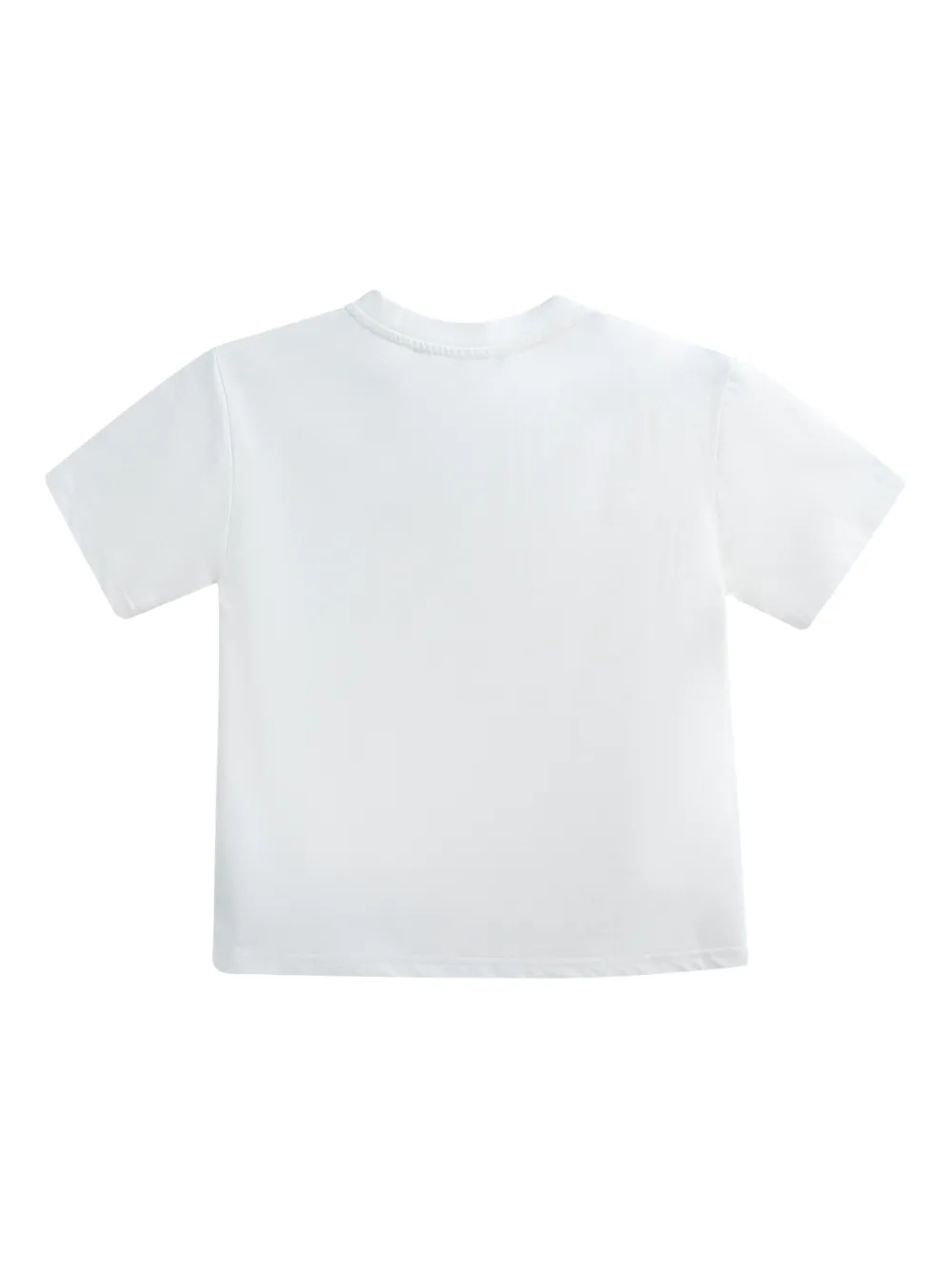 Moustache Short-sleeve Crew-neck T-shirt In White