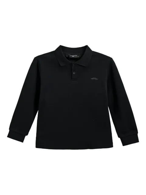 Moustache long-sleeve polo shirt