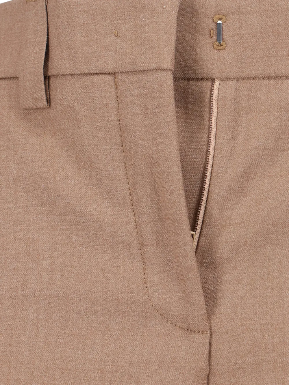 Incotex Wide Leg Trousers Featuring Button Detail In Brown