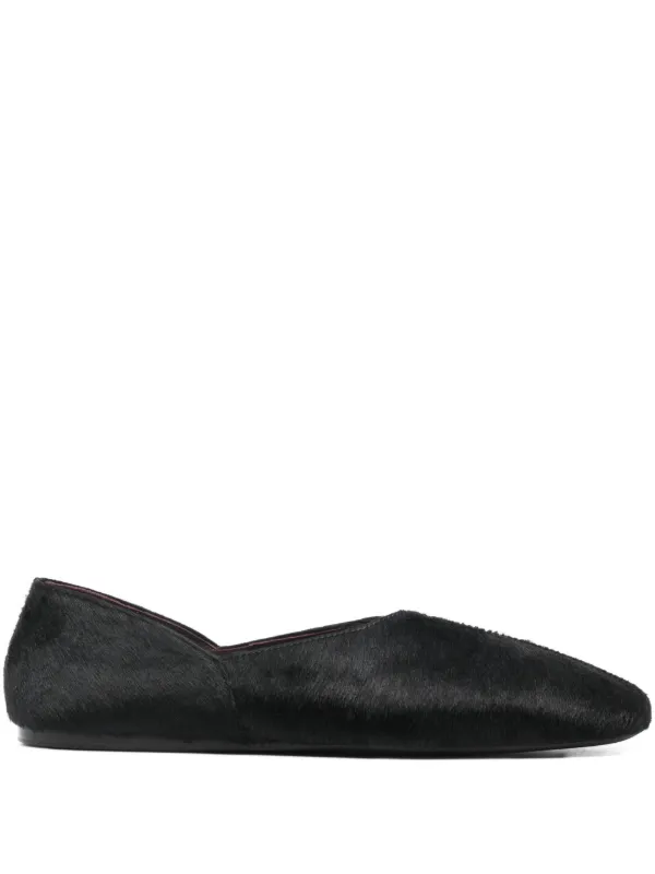 Khaite Jane Pointed Ballet Flat in Black