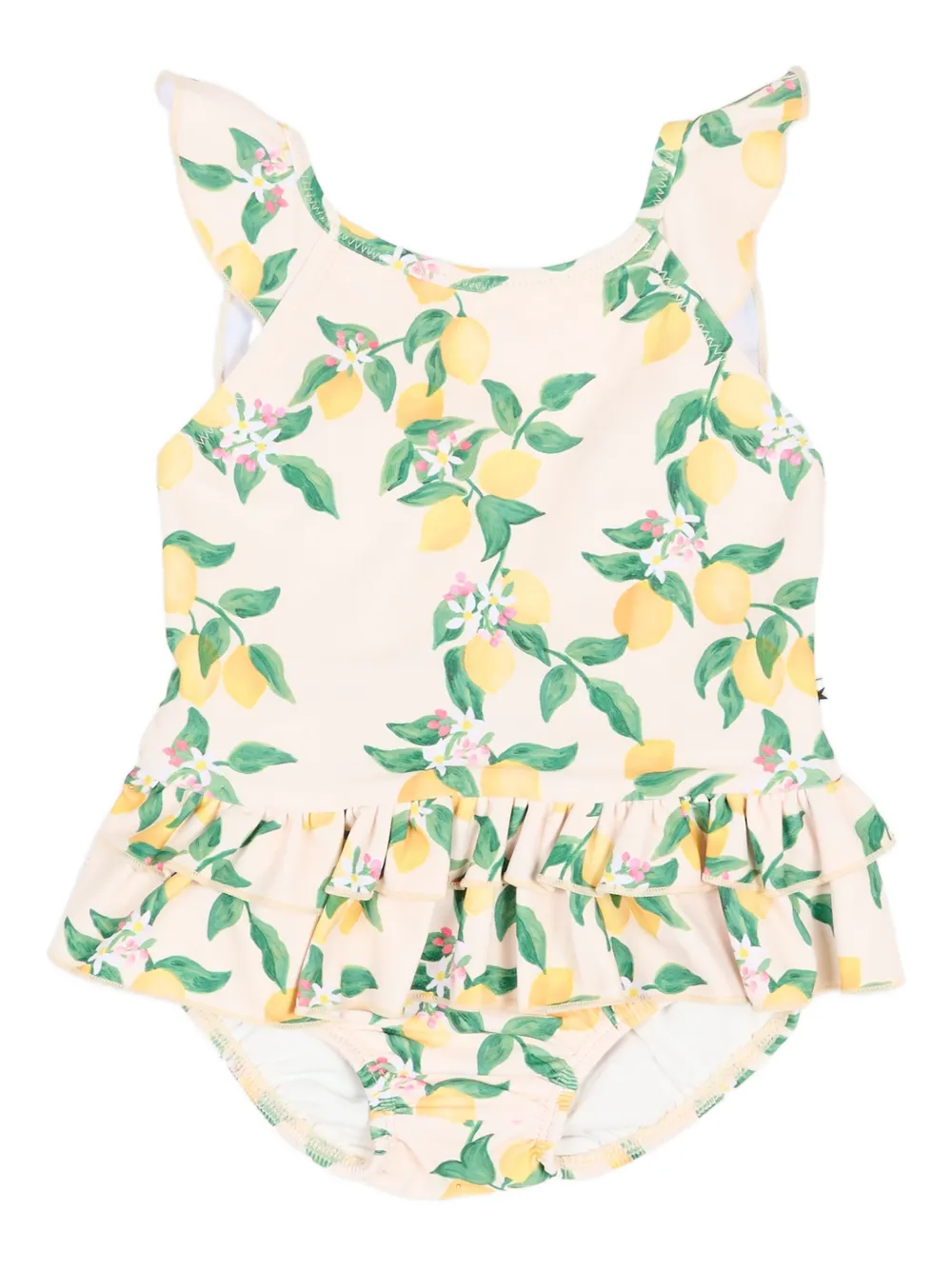 Molo ruffled limon-print swimsuit | Neutrals | Image 1