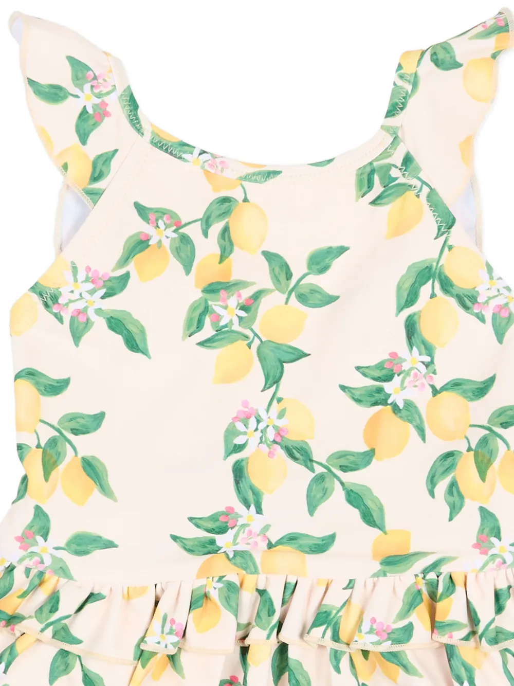 Molo Badpak met citroenprint en ruches Beige