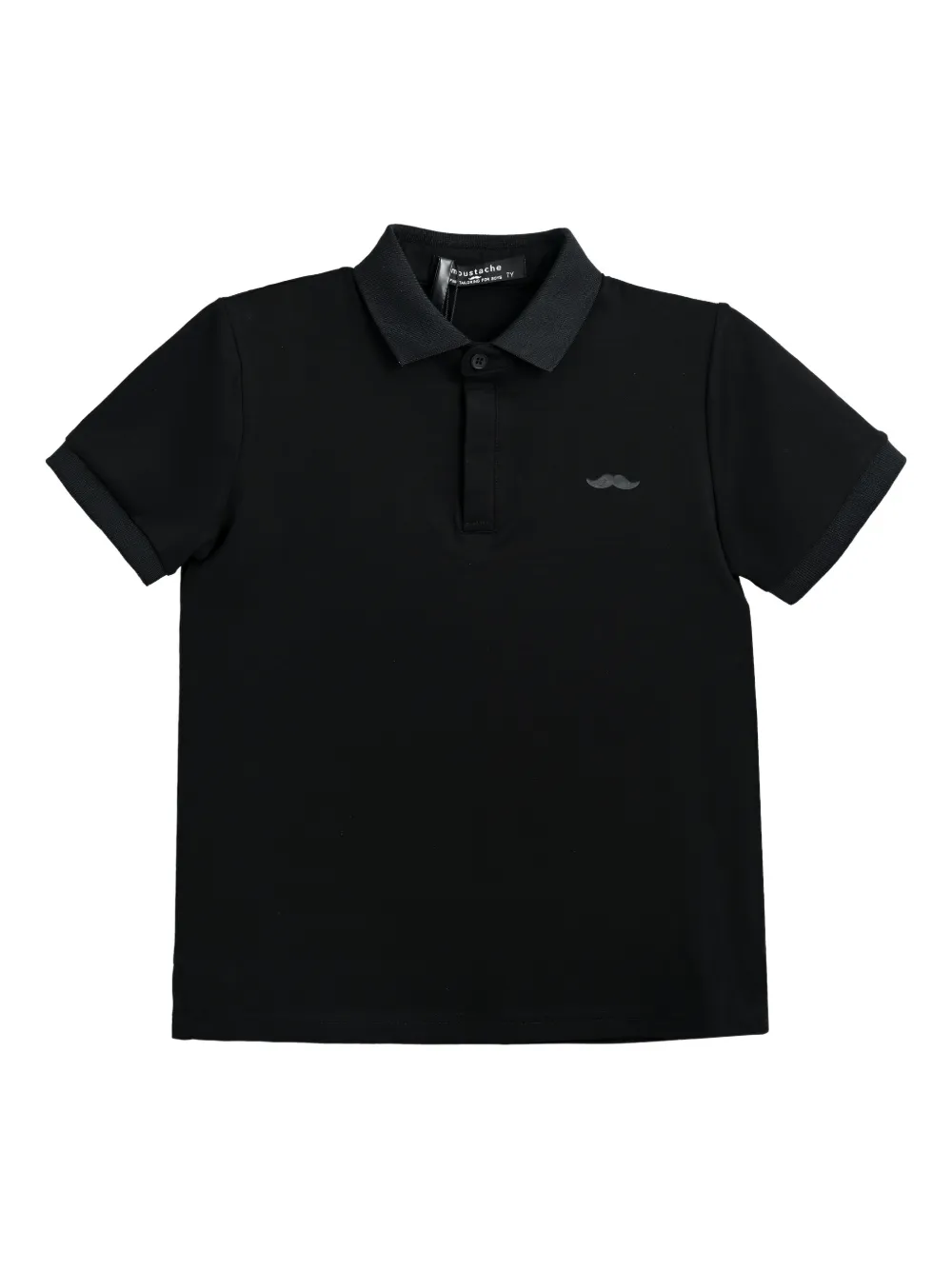 Moustache Kids' Short-sleeve Polo Shirt In Black