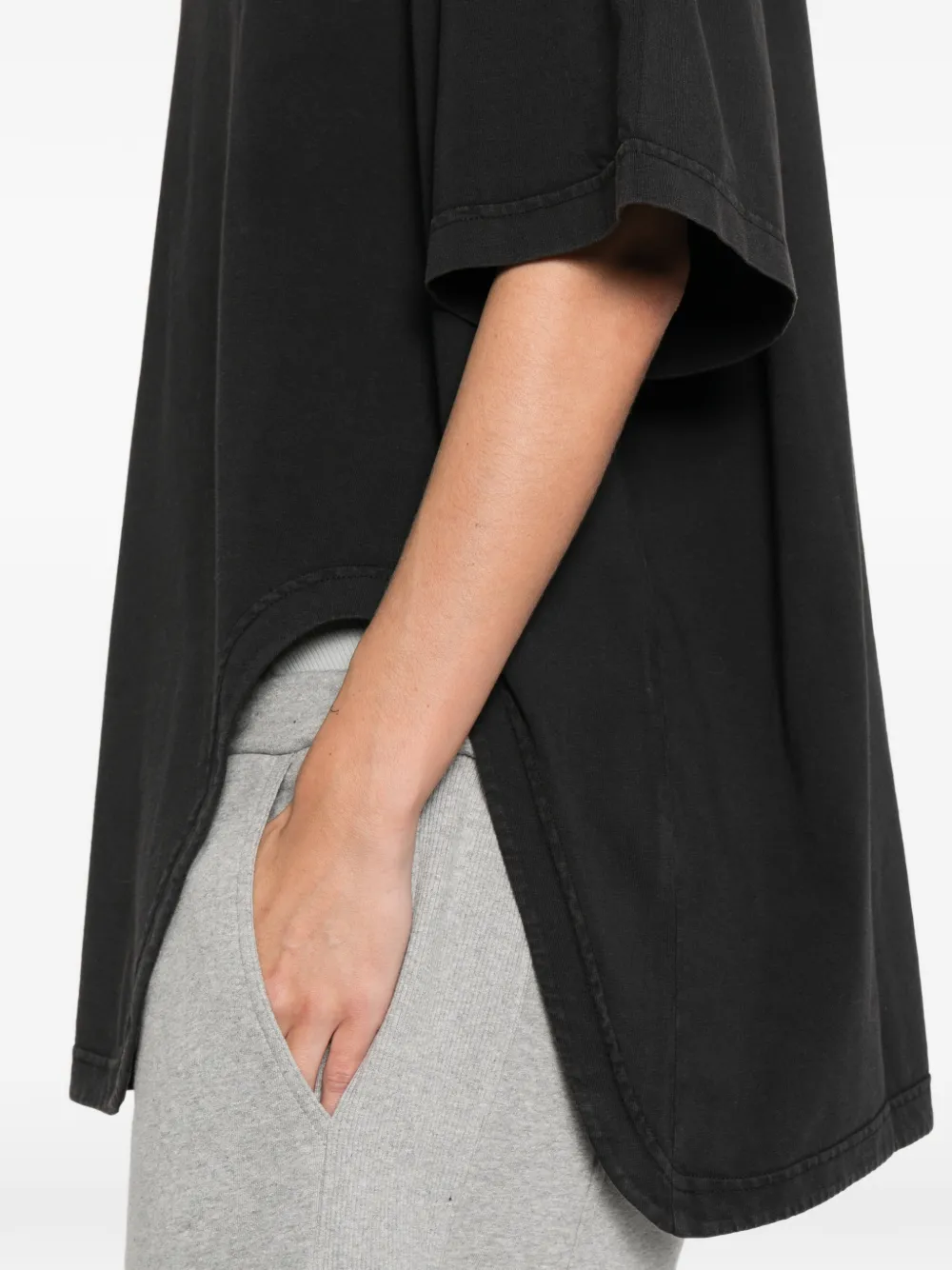 Attico Cotton T-shirt In Black