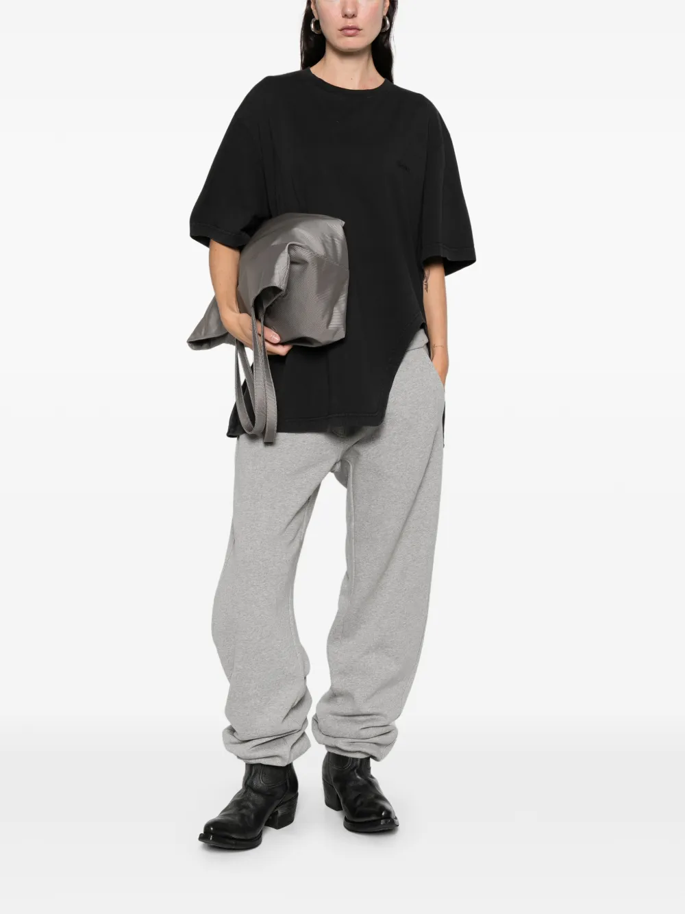 Attico Cotton T-shirt In Black