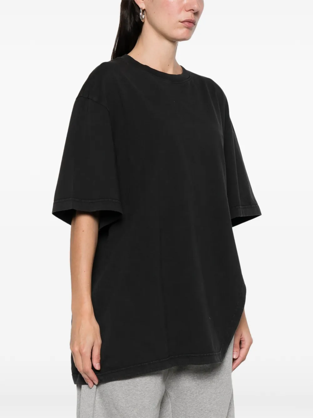 Attico Cotton T-shirt In Black