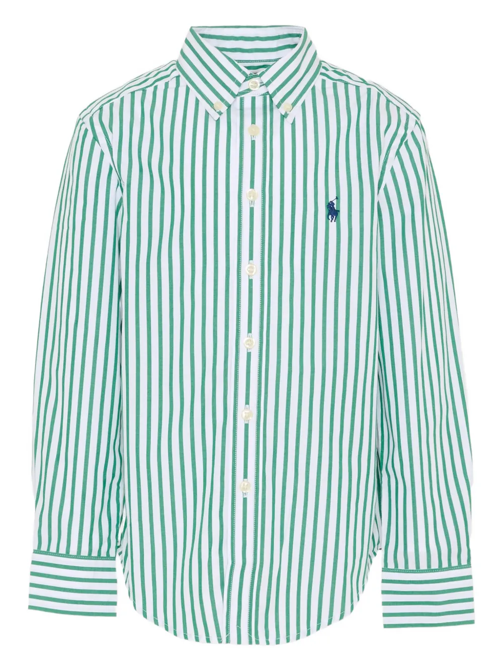 POLO RALPH LAUREN KIDS striped long-sleeve shirt - Grün