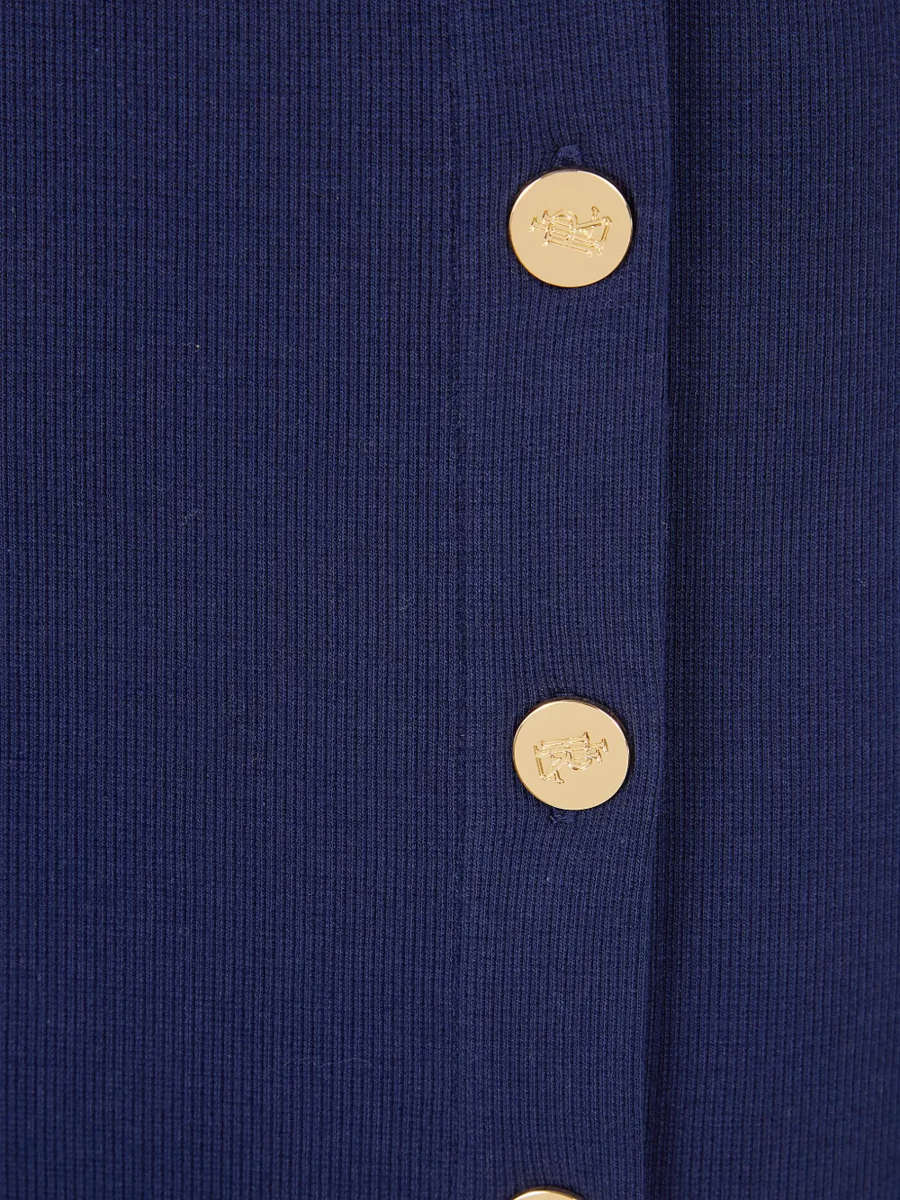 Ralph Lauren Button-trim Pencil Skirt In Blue