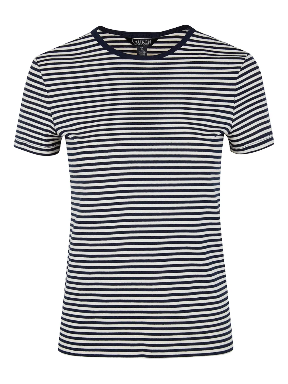 Ralph Lauren Striped Crew-neck T-shirt In Black