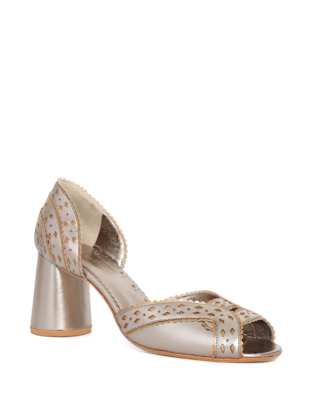 Sarah Chofakian Secret Garden 65 mm sandalen met uitgesneden details Zilver