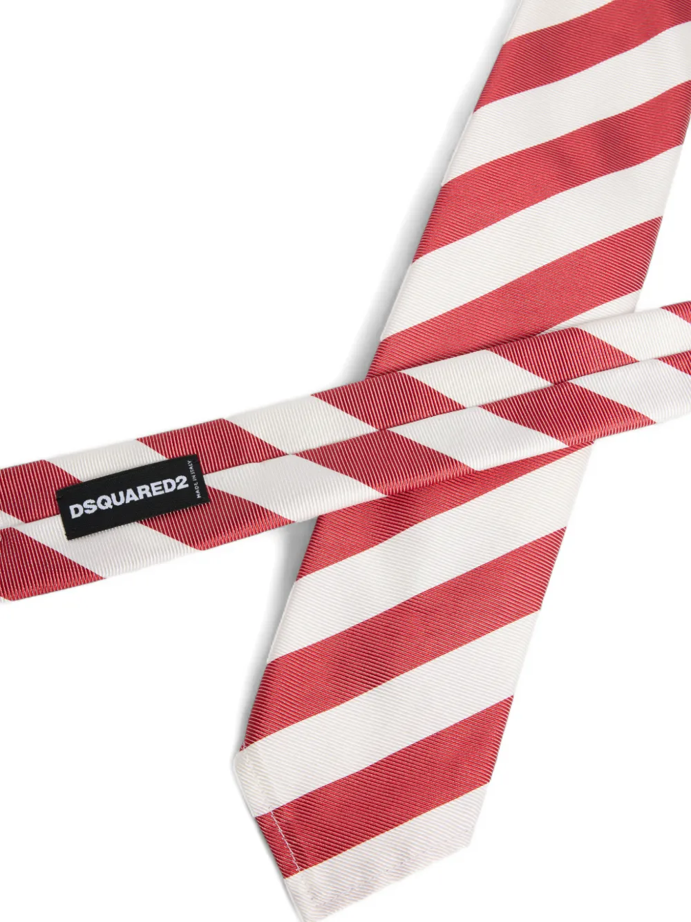  Dsquared2 Corbata De Seda A Rayas - Rojo 