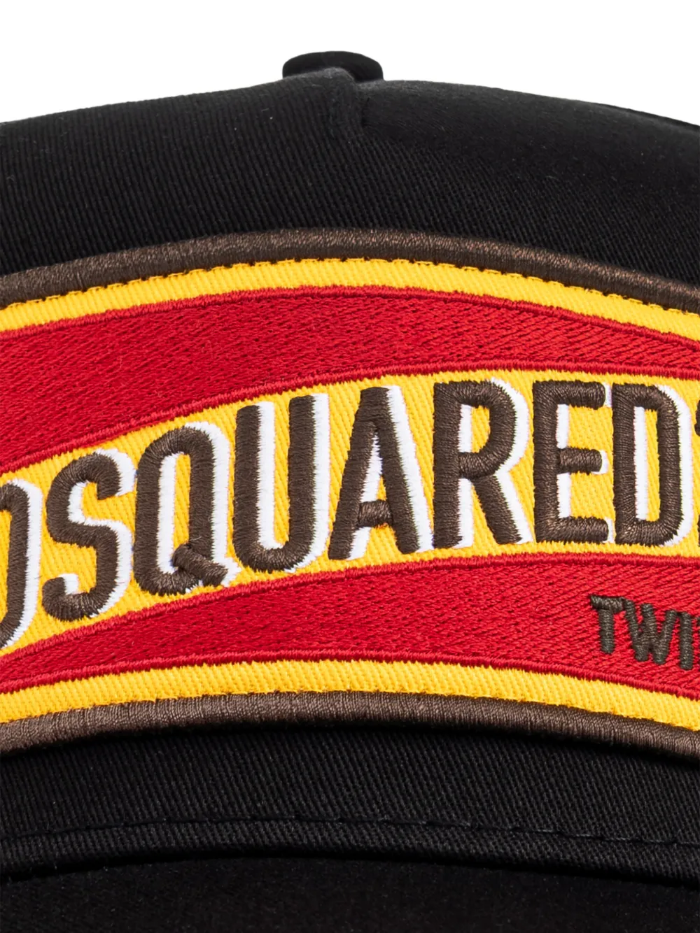 DSQUARED2 Honkbalpet met logopatch Zwart