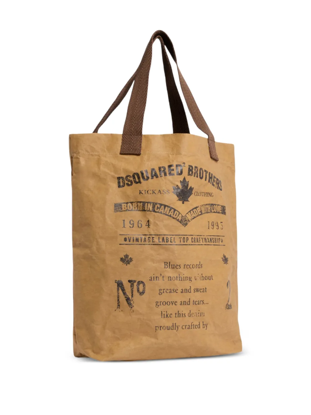  Dsquared2 Text-print Tote Bag - Neutrals 