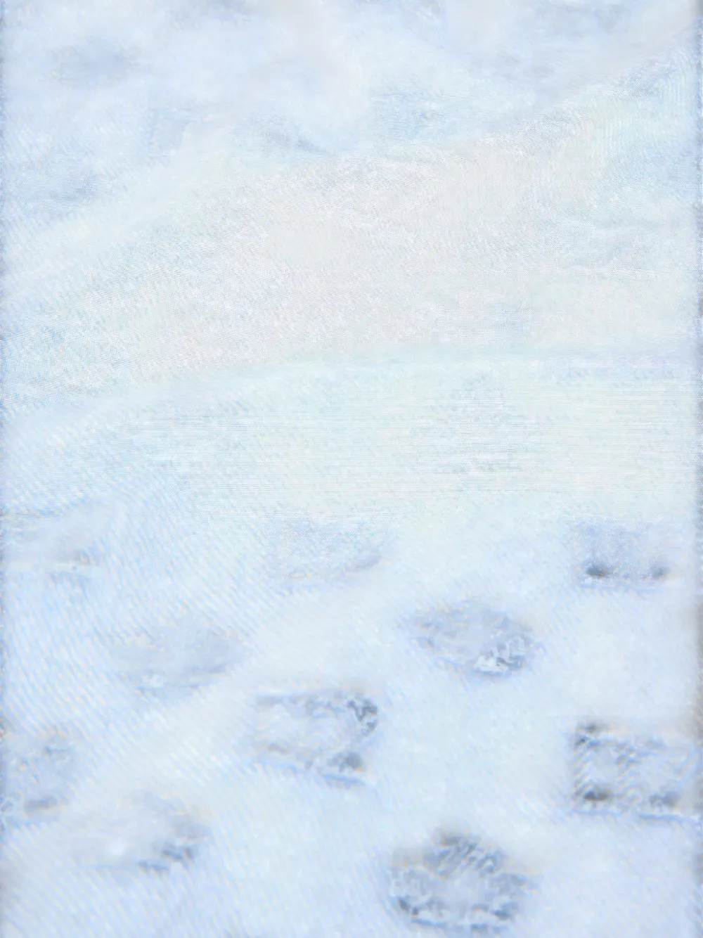 Dsquared2 Monogram-print Scarf In Blue