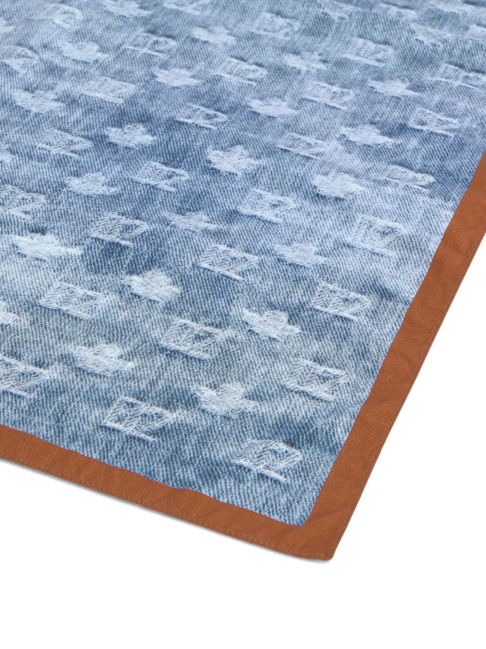 Dsquared2 Monogram-print Scarf In Blue