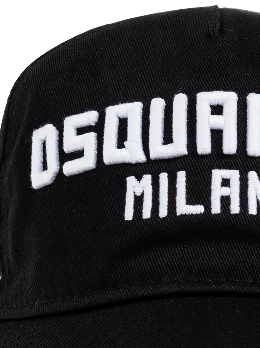 DSQUARED2 Milano honkbalpet met patch Zwart