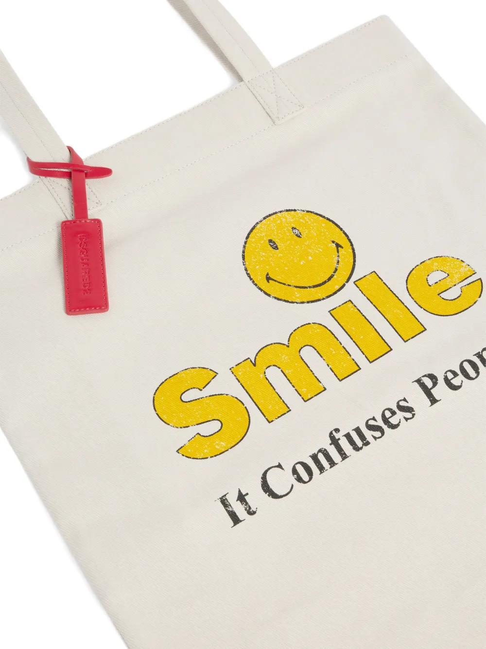 DSQUARED2 Smiley X D2 shopper Beige