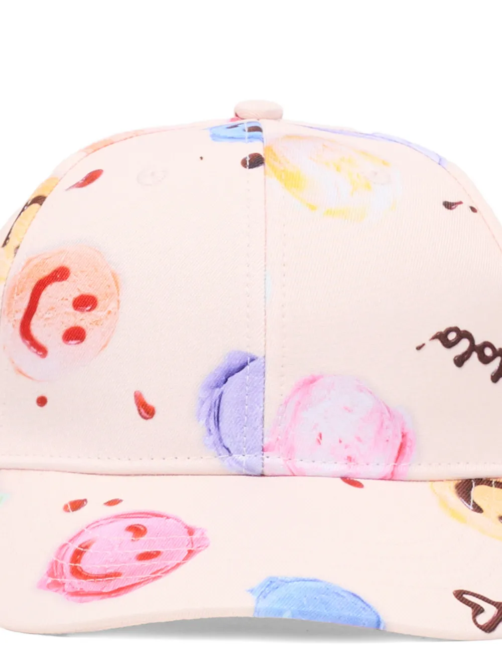 Molo Printed Peak Cap In Pink