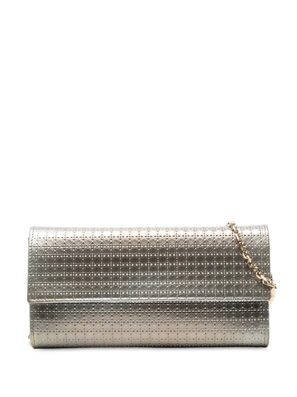 Christian Dior Pre-Owned 2016 Metallic Patent Microcannage Lady Dior