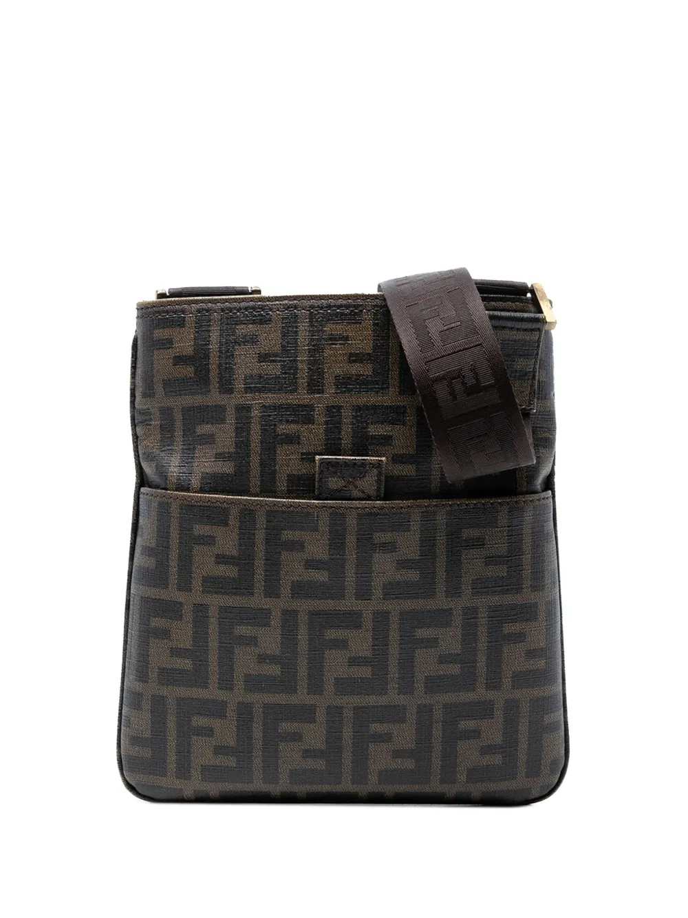 Fendi Pre-Owned 2000-2010 Zucca Coated Canvas crossbody bag - ブラウン