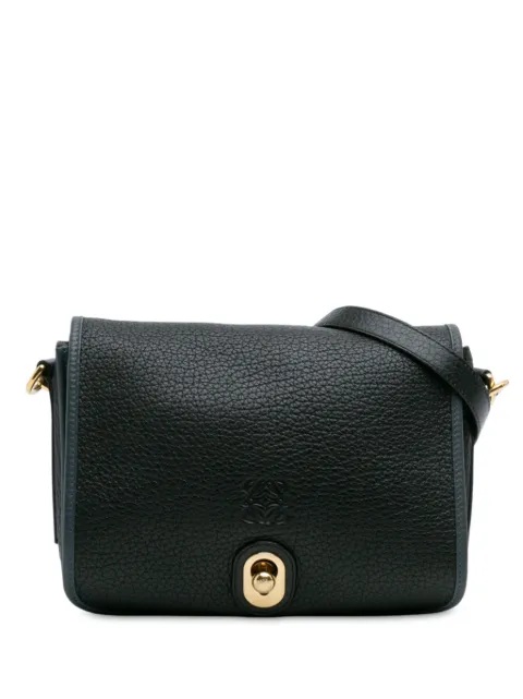 Loewe Pre-Owned 2010-2025 Pebbled Calfskin Anagram Ines Flap crossbody bag