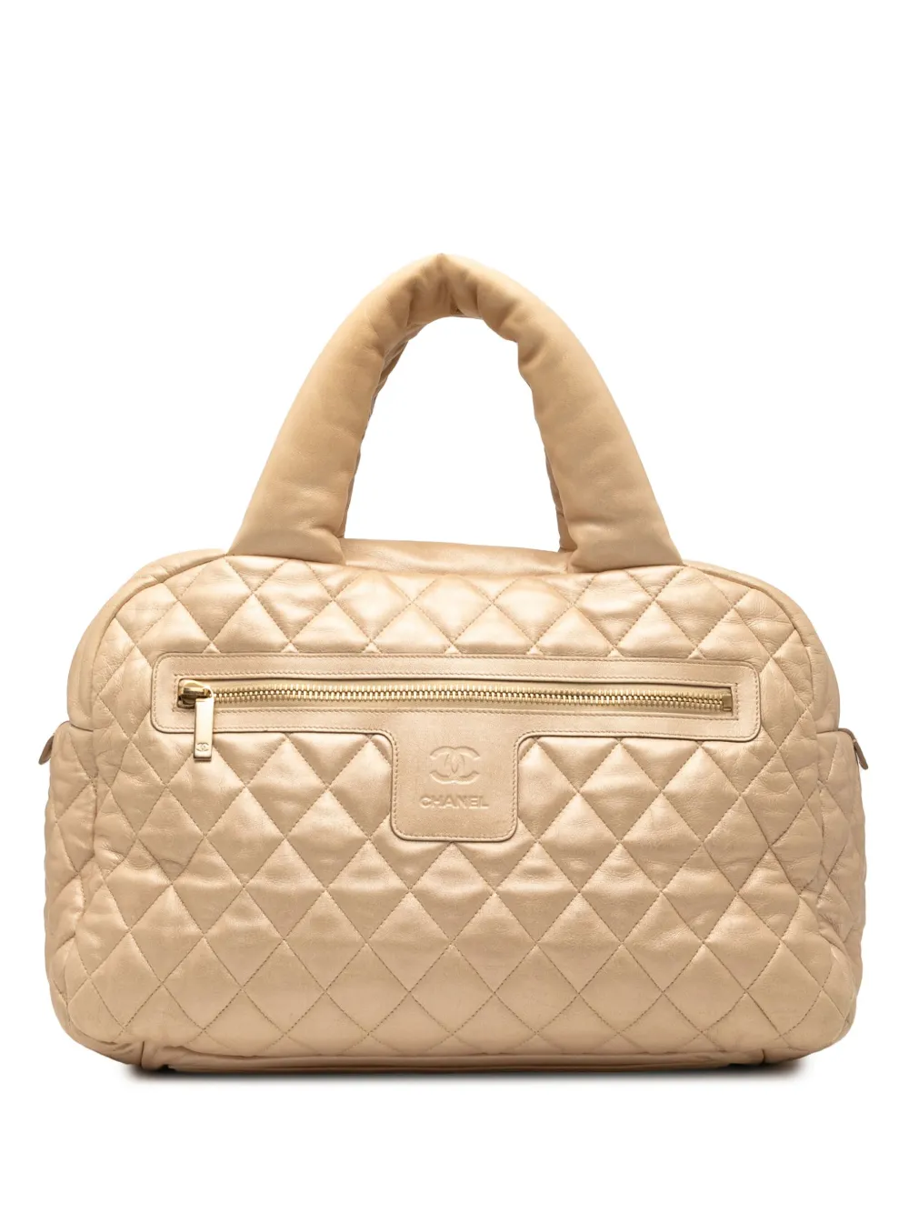 CHANEL Pre-Owned 2009-2010 Quilted Lambskin Coco Cocoon Bowler Bag