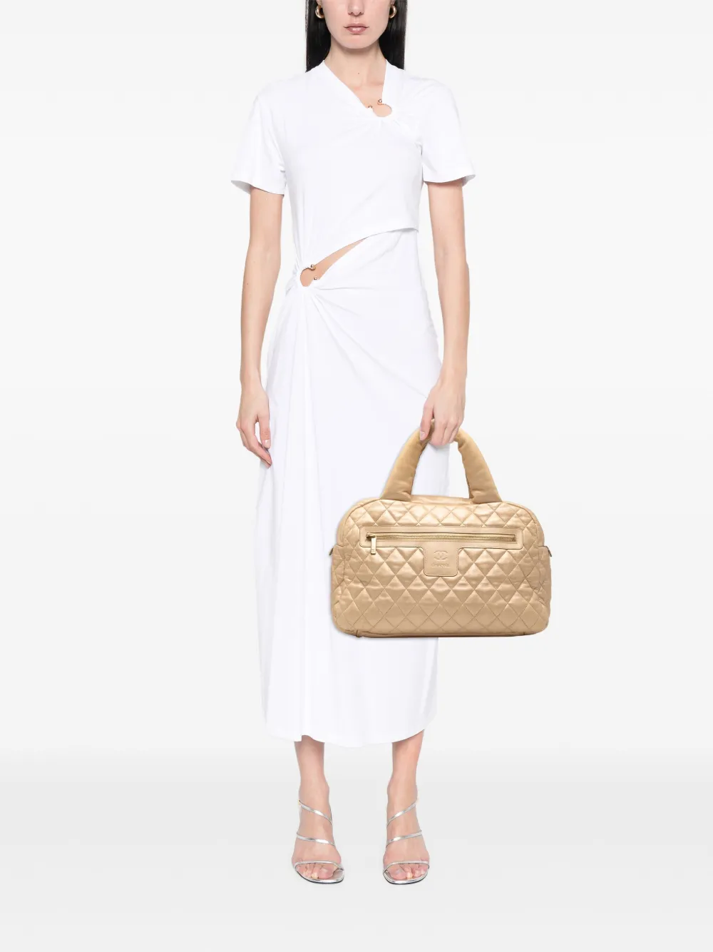 CHANEL Pre-Owned 2009-2010 gesteppte Coco Cocoon Bowler Bag Handtasche | Pre-owned & Archive | Image 2