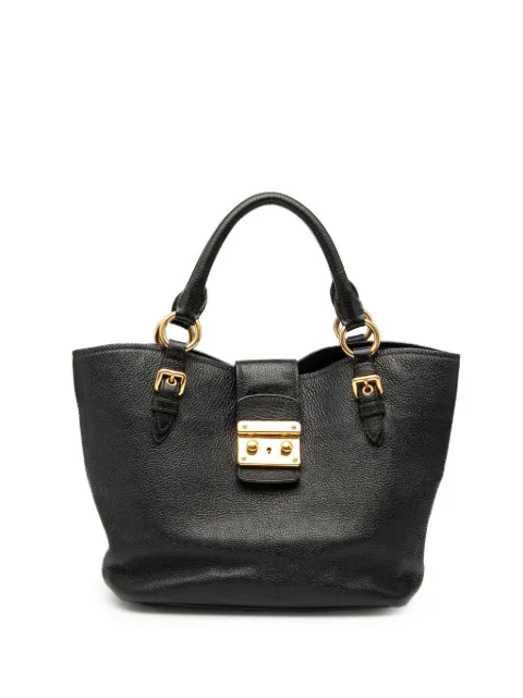 Miu Miu Pre-Owned sac à bandoulière Madras en cuir de chèvre (2010-2025)